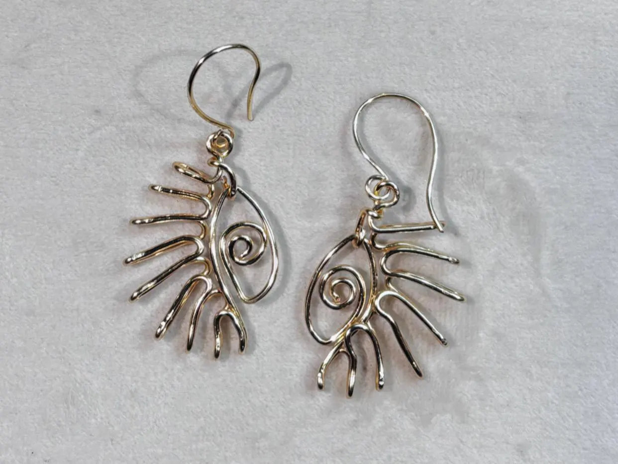 Boucles d’oreilles yeux en fil avec cils