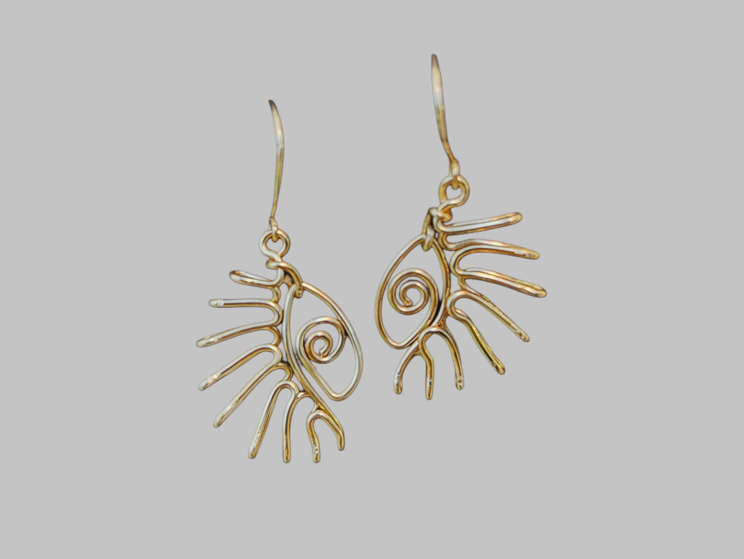 Boucles d’oreilles yeux en fil avec cils
