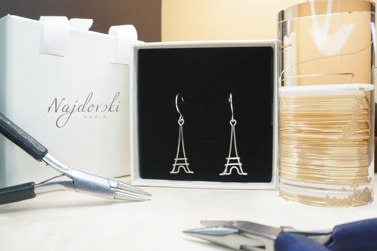 Boucles d’oreilles Tour Eiffel élégantes – Bijou inspiré de Paris